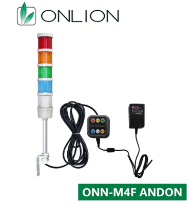 ONN-M4F Modular Andon Signal Lights Tower 1 - 5 Layers UK/EU/US Plug For Workstations